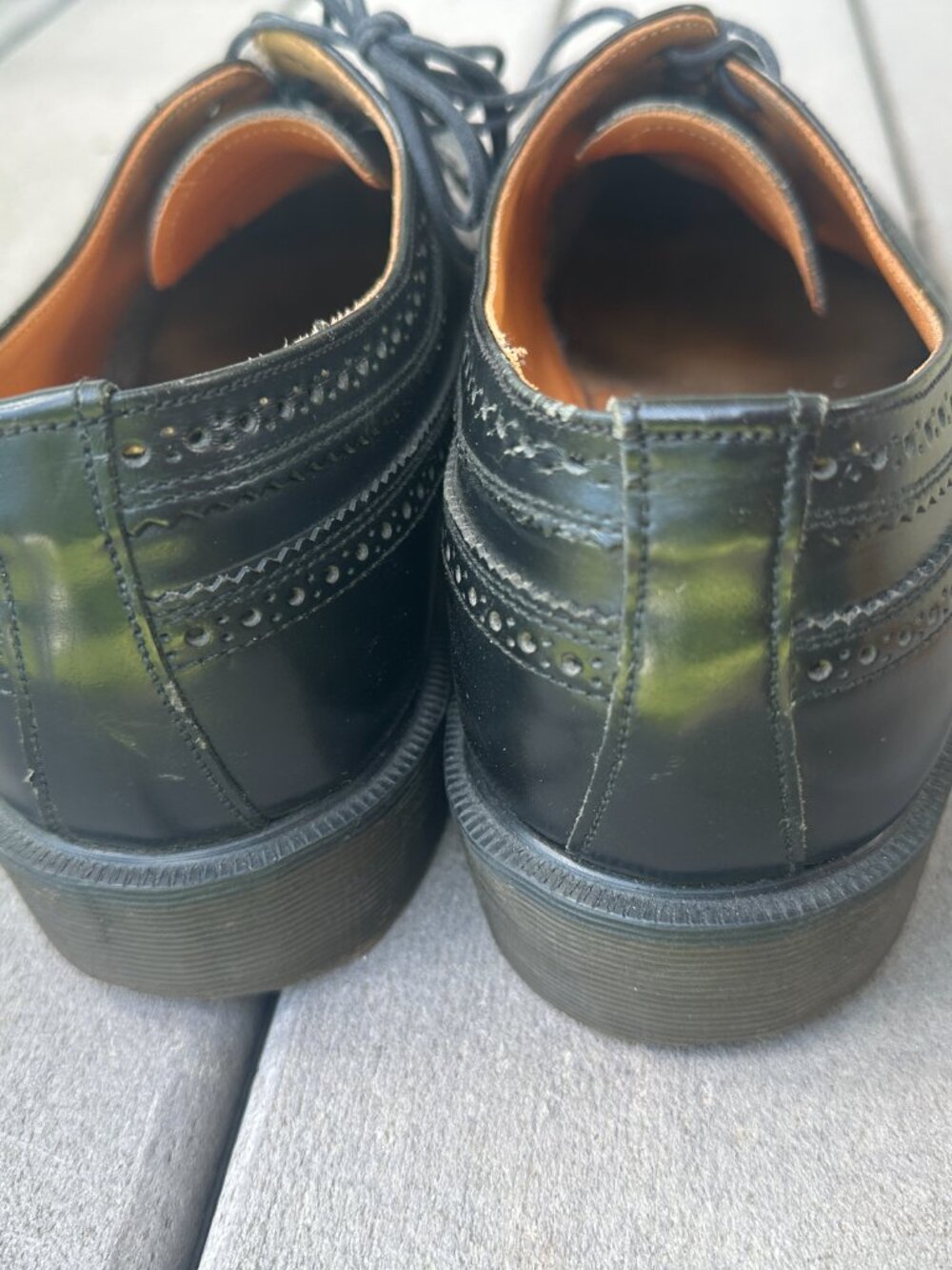 Vintage Mens Dr Martens 3989 Leather Wing Tip Brogues Made England Size 9 US 10 - Picture 5 of 8